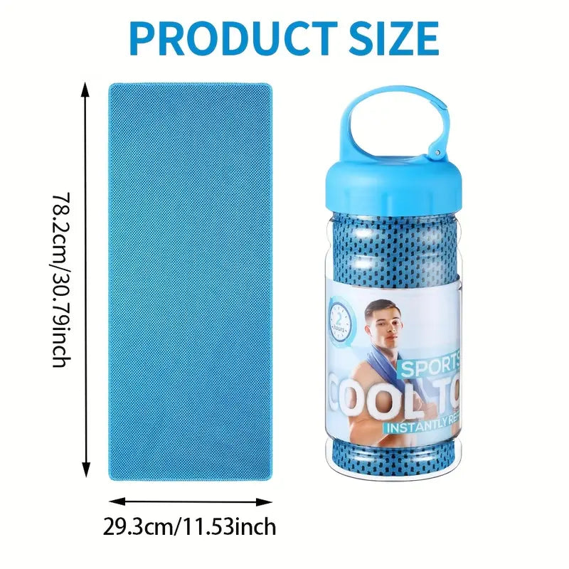 Cooling Towel, Cooling Towels for Neck Ice Towel Cooling Towel, Soft Breathable Sweat Towel for men & women,Stay Cool for Yoga, Sport, Gym, Workout, Camping & More Activities | Blue